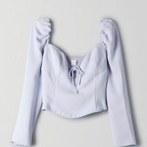 Aritzia Wilfred Novella Blouse - Pale Violet (2)